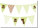 Teddy Bear Neutral - Baby Shower Themed Pennant Set