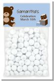 Teddy Bear Blue - Custom Baby Shower Treat Bag Topper