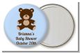 Teddy Bear Blue - Personalized Baby Shower Pocket Mirror Favors thumbnail