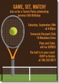 Tennis - Birthday Party Invitations