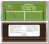 Tennis - Personalized Birthday Party Candy Bar Wrappers Tennis - Personalized Birthday Party Candy Bar Wrappers