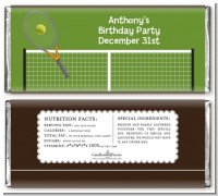 Tennis - Personalized Birthday Party Candy Bar Wrappers