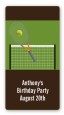 Tennis - Custom Rectangle Birthday Party Sticker/Labels thumbnail