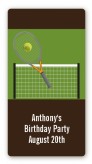 Tennis - Custom Rectangle Birthday Party Sticker/Labels