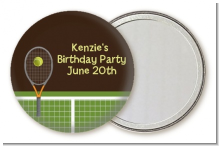 Tennis - Personalized Birthday Party Pocket Mirror Favors