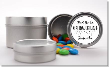 Thank You For Showering - Custom Bridal Shower Favor Tins