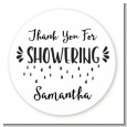 Thank You For Showering - Round Personalized Bridal Shower Sticker Labels thumbnail