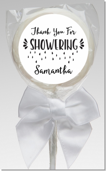 Thank You For Showering - Personalized Bridal Shower Lollipop Favors