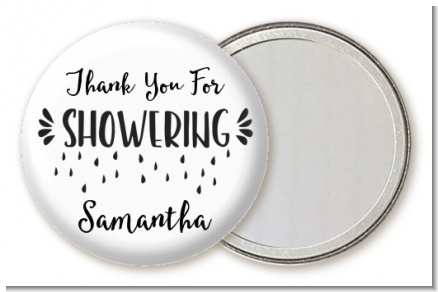 Thank You For Showering - Personalized Bridal Shower Pocket Mirror Favors