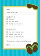 Flip Flops Boy Pool Party - Birthday Party Fill In Thank You Cards thumbnail