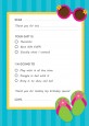 Flip Flops Girl Pool Party - Birthday Party Fill In Thank You Cards thumbnail