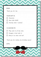 Mustache Bash - Birthday Party Fill In Thank You Cards