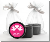 The Love Birds - Bridal Shower Black Candle Tin Favors