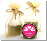 The Love Birds - Bridal Shower Gold Tin Candle Favors