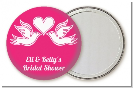 The Love Birds - Personalized Bridal Shower Pocket Mirror Favors