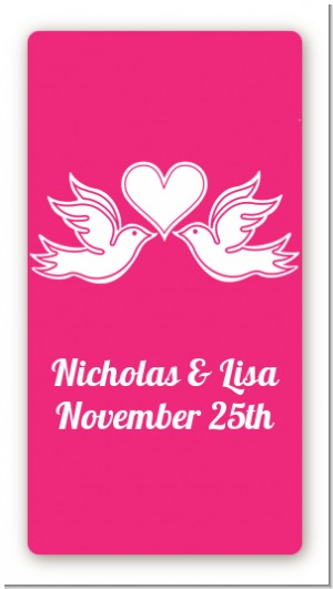 The Love Birds - Custom Rectangle Bridal Shower Sticker/Labels