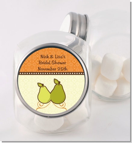 The Perfect Pair - Personalized Bridal Shower Candy Jar