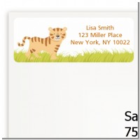 Tiger - Baby Shower Return Address Labels