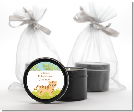 Tiger - Baby Shower Black Candle Tin Favors
