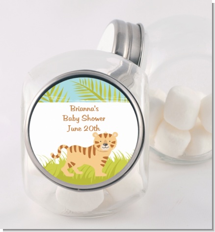 Tiger - Personalized Baby Shower Candy Jar