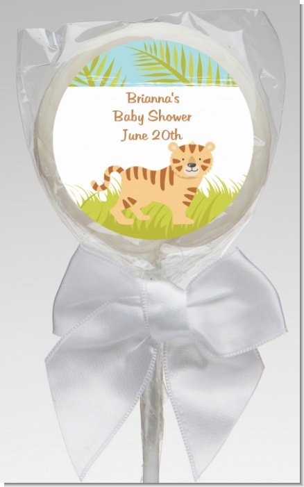 Tiger - Personalized Baby Shower Lollipop Favors