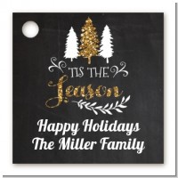 Tis The Season - Personalized Christmas Card Stock Favor Tags