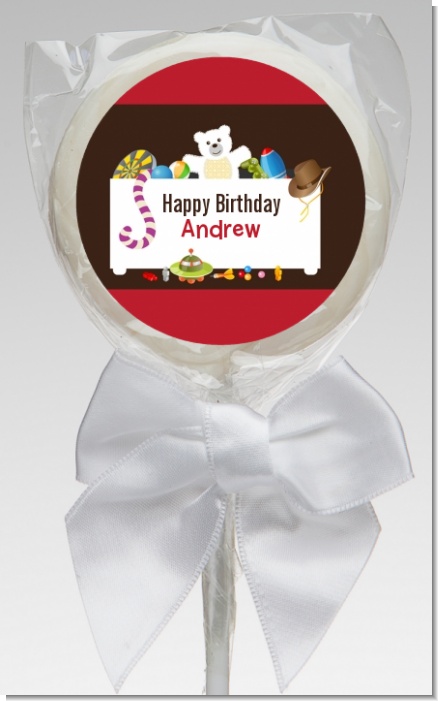 Toy Chest - Personalized Birthday Party Lollipop Favors