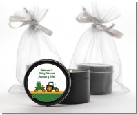 Tractor Truck - Baby Shower Black Candle Tin Favors