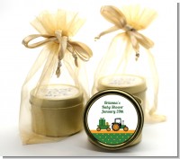 Tractor Truck - Baby Shower Gold Tin Candle Favors
