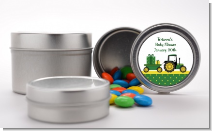 Tractor Truck - Custom Baby Shower Favor Tins