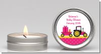 Tractor Truck Pink - Baby Shower Candle Favors