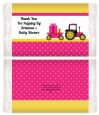 Tractor Truck Pink - Personalized Popcorn Wrapper Baby Shower Favors thumbnail