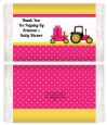 Tractor Truck Pink - Personalized Popcorn Wrapper Baby Shower Favors thumbnail