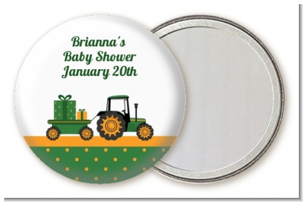 Tractor Truck - Personalized Baby Shower Pocket Mirror Favors