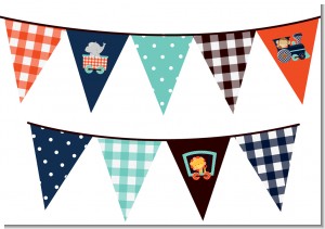 Animal Train - Baby Shower Themed Pennant Set