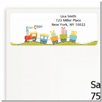 Choo Choo Train - Baby Shower Return Address Labels