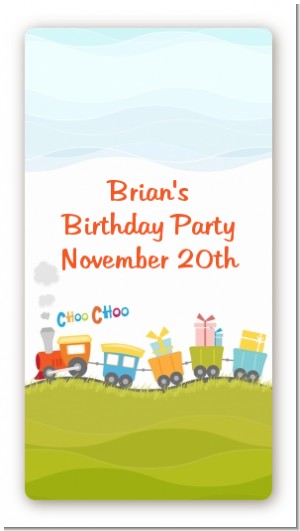 Choo Choo Train - Custom Rectangle Birthday Party Sticker/Labels