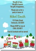 Choo Choo Train Christmas Wonderland - Baby Shower Invitations