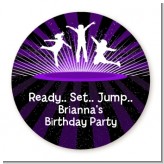 Trampoline - Round Personalized Birthday Party Sticker Labels