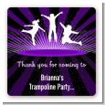 Trampoline - Square Personalized Birthday Party Sticker Labels thumbnail