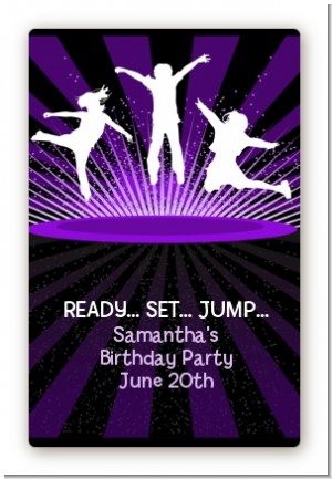 Trampoline - Custom Large Rectangle Birthday Party Sticker/Labels