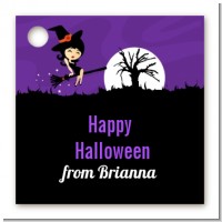 Trendy Witch - Personalized Halloween Card Stock Favor Tags
