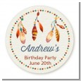 Dream Catcher - Round Personalized Birthday Party Sticker Labels thumbnail