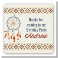 Dream Catcher - Square Personalized Birthday Party Sticker Labels thumbnail