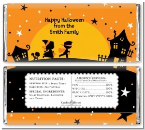 Trick or Treat - Personalized Halloween Candy Bar Wrappers