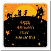 Trick or Treat - Square Personalized Halloween Sticker Labels