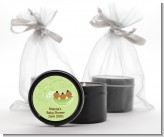 Triplets Three Peas in a Pod African American - Baby Shower Black Candle Tin Favors