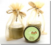 Triplets Three Peas in a Pod African American - Baby Shower Gold Tin Candle Favors