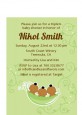 Triplets Three Peas in a Pod African American - Baby Shower Petite Invitations thumbnail