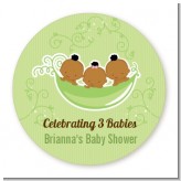 Triplets Three Peas in a Pod African American - Personalized Baby Shower Table Confetti